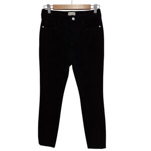 Pilcro Anthropologie Black Corduroy Slim Straight Pants Womens 27 High Rise